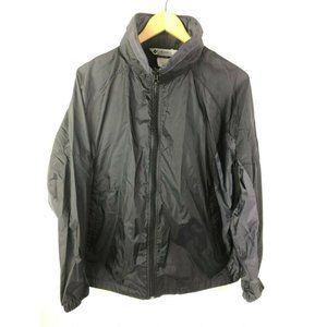 Columbia Windbreaker Jacket Womens XL Black Coat